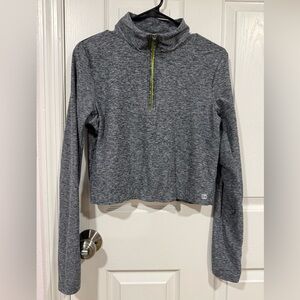 Hind Heathered Gray Quarter-Zip Women's Sweatshirt
